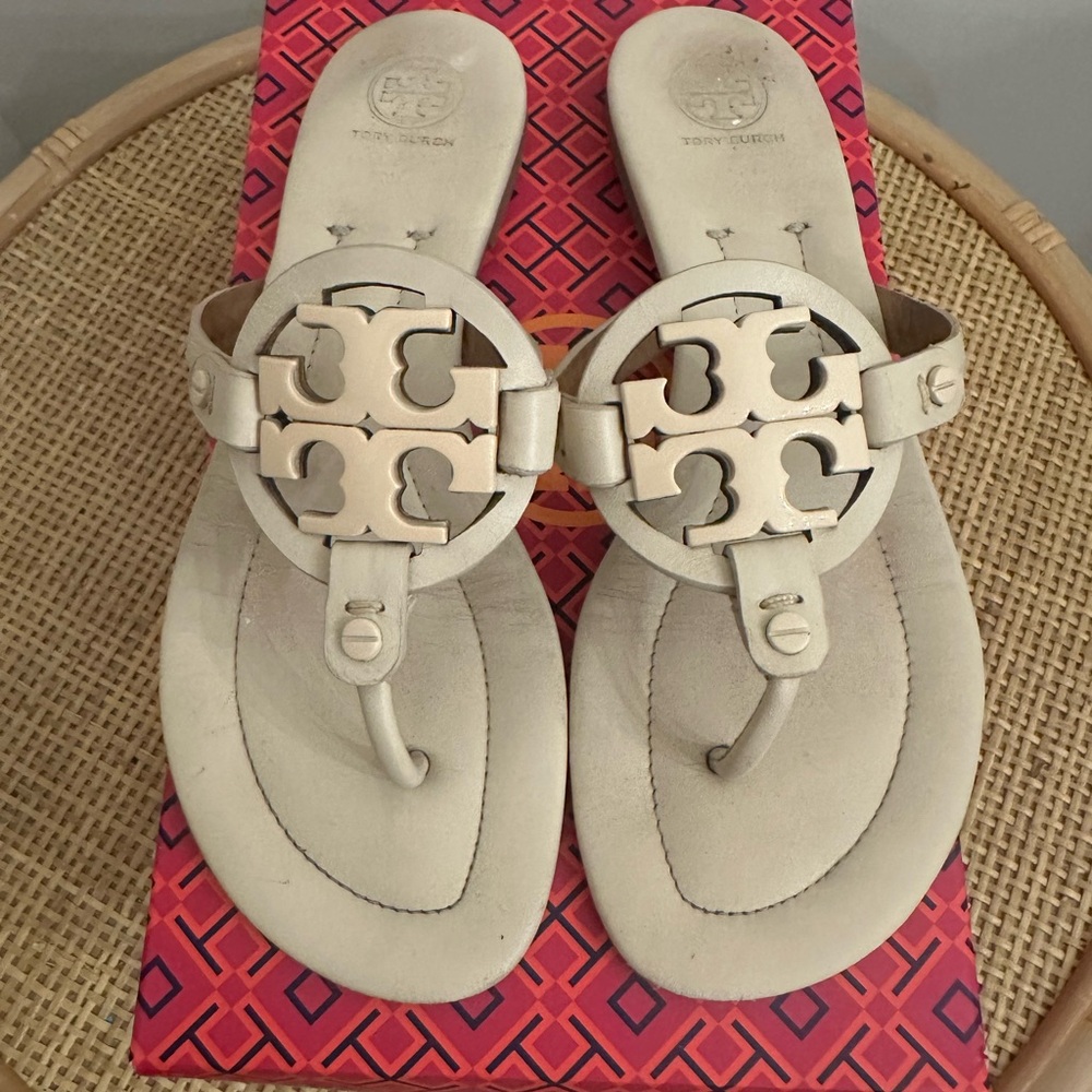 Tory Burch Miller 2 Sandals Dulce de leche cream 8.5